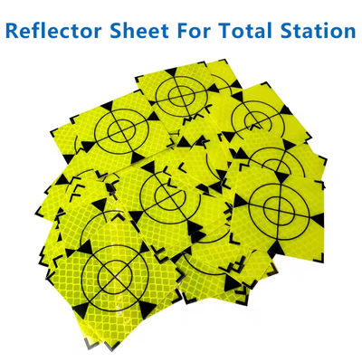 100pcs Grootte 60mm 20 30 40 50 80 Reflexplaat voor totaal station Onderzoek Geografie Fluorescerende Groene Driehoek Reflectieve Sticker